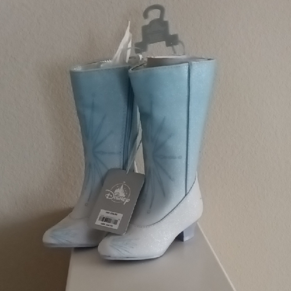 Disney girl's Blue and White Boots